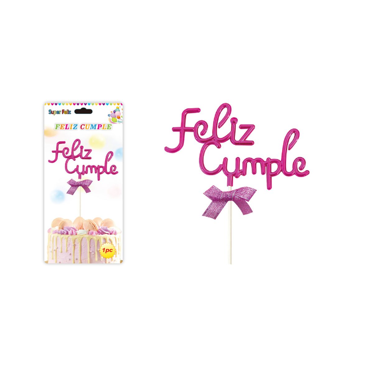 GENERICO - TOPPER PARA PASTEL DE CUMPLEAÑOS