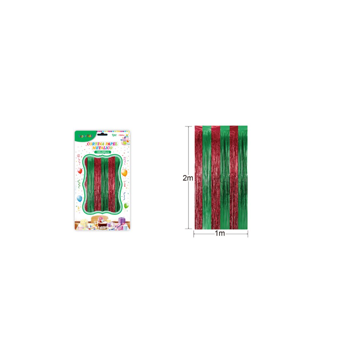 GENERICO - Cortinas Metalicas Para Fiesta 2 m x 1 m
