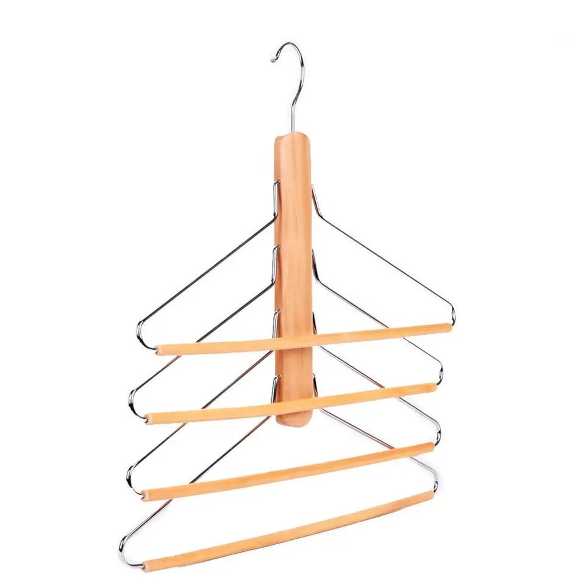 KUANGYE - Colgador De Pantalones Ropa Ganchos Ahorra Espacio 4 En 1