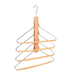 KUANGYE - Colgador De Pantalones Ropa Ganchos Ahorra Espacio 4 En 1