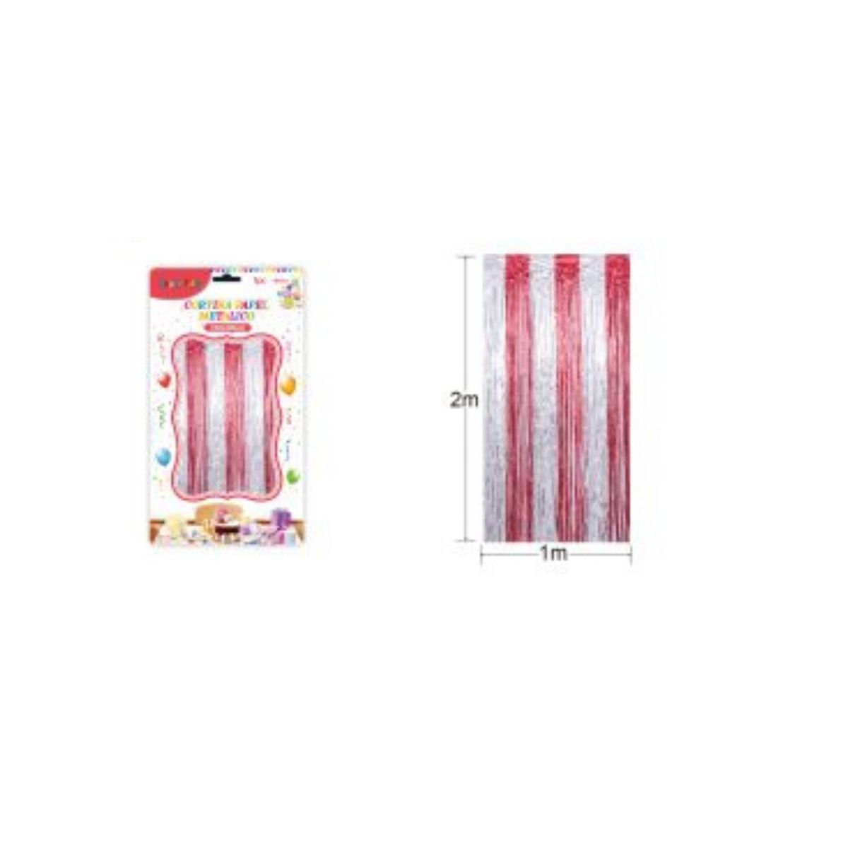 GENERICO - Cortinas Metalicas Para Fiesta 2 m x 1 m