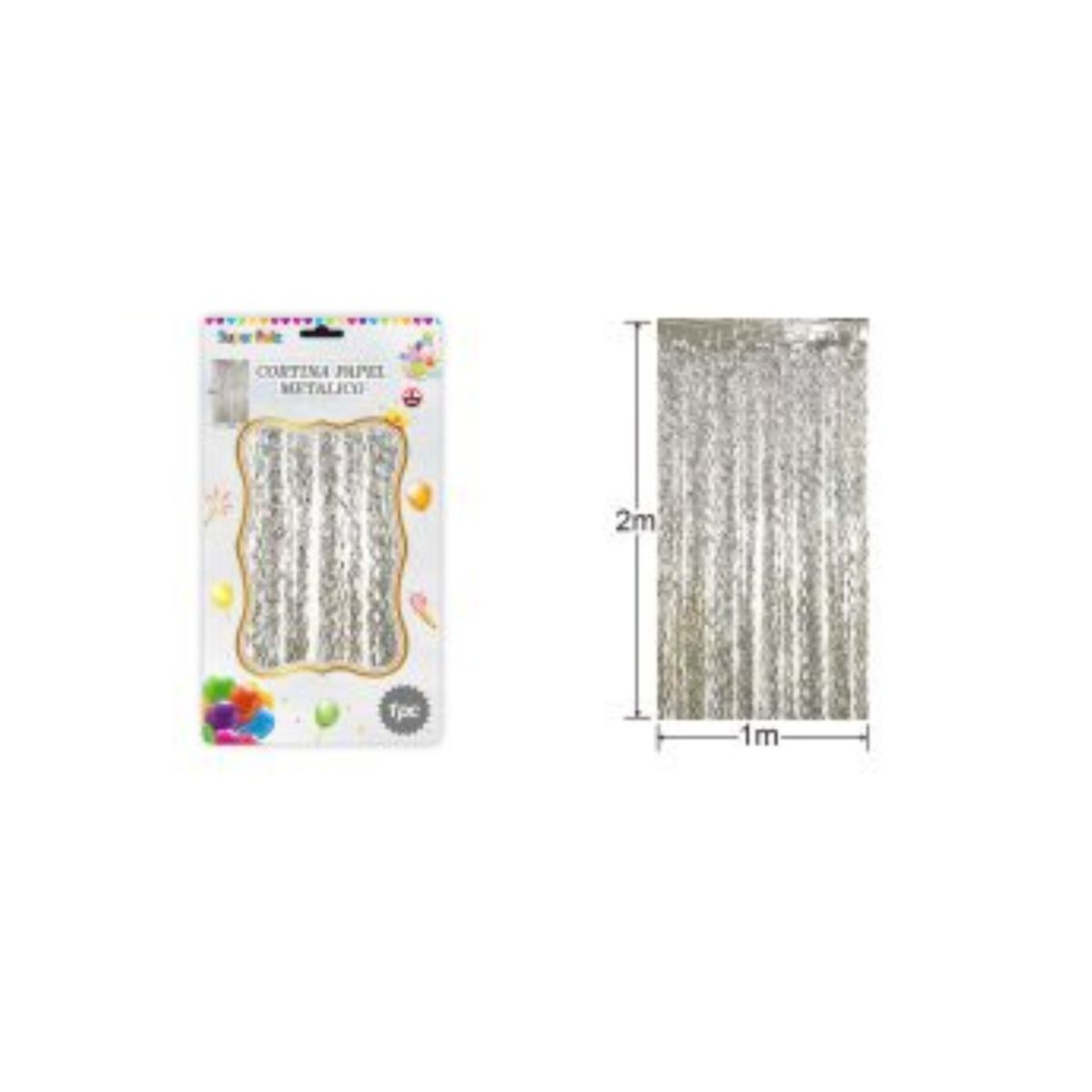 GENERICO - Cortinas Metalicas Para Fiesta 2 m x 1 m