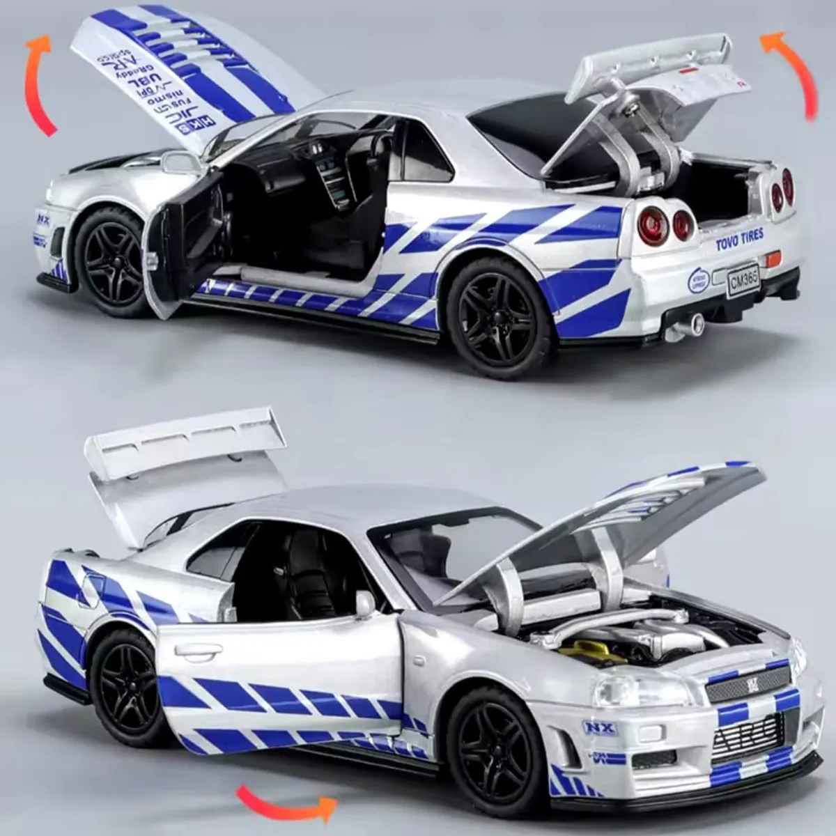 GENERICO - Nissan Skyline GTR R34 automóvil de colección escala 1 :32