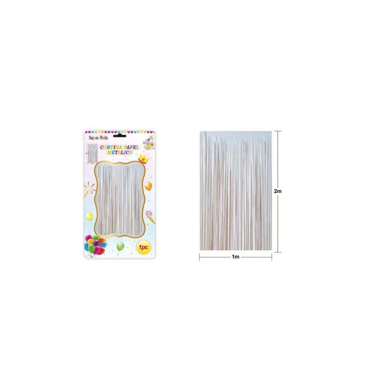 GENERICO - Cortinas Metalicas Para Fiesta 2 m x 1 m