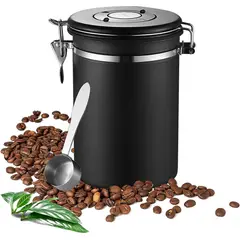 KUANGYE - Contenedor De Café Hermético Con Rastreador Fecha Y Cuchara