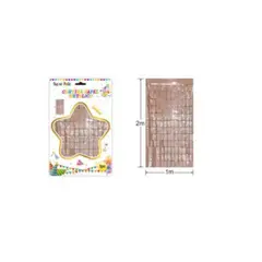GENERICO - Cortinas Metalicas Para Fiesta 2 m x 1 m
