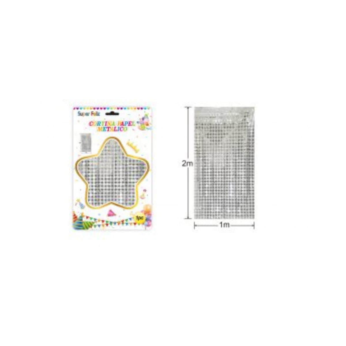 GENERICO - Cortinas Metalicas Para Fiesta 2 m x 1 m