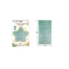 GENERICO - Cortinas Metalicas Para Fiesta 2 m x 1 m