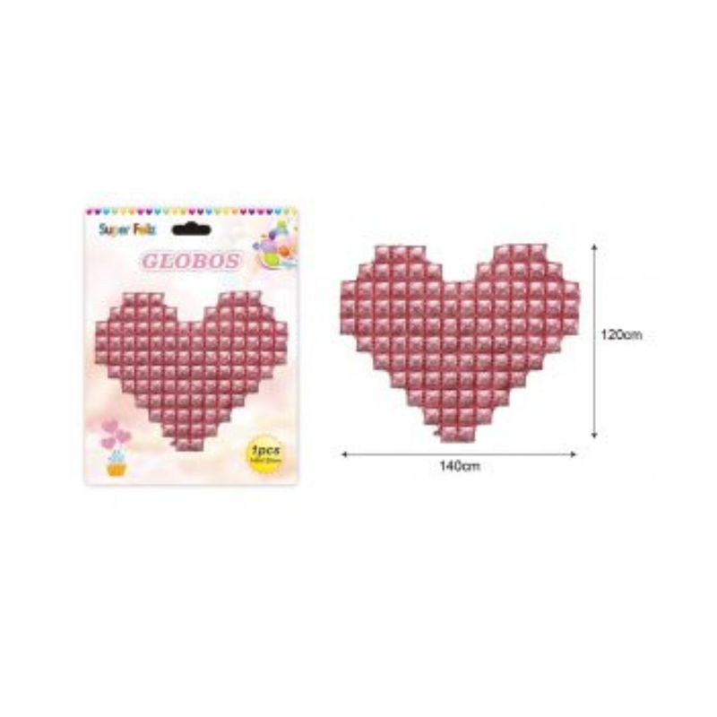 GENERICO - CORTINA INFLABLE CORAZON 140 CM X 120 CM