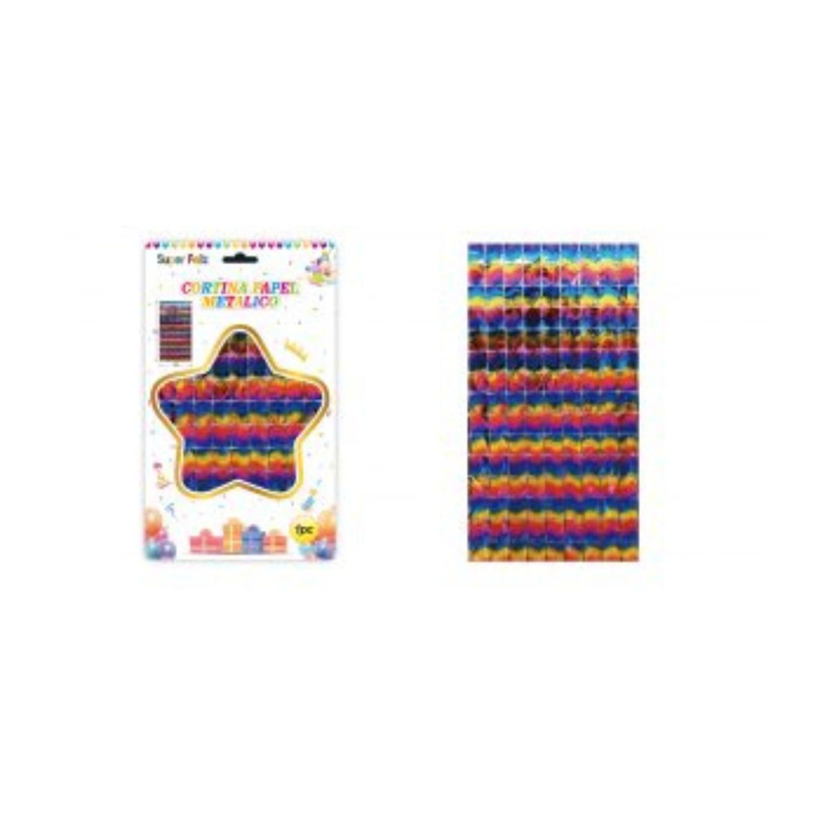 GENERICO - Cortinas Metalicas Para Fiesta 2 m x 1 m