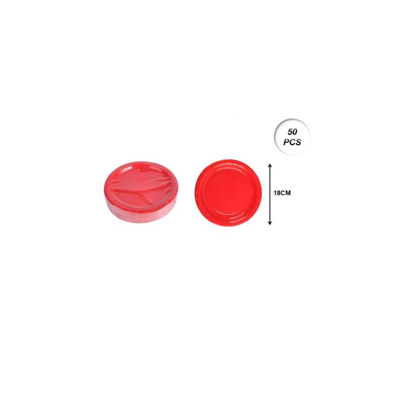 GENERICO - PLATOS PARA FIESTA 18 CM 50 PCS