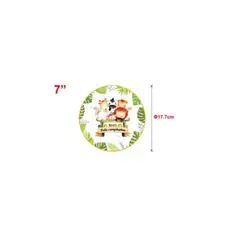 GENERICO - PLATOS PARA FIESTA SAFARI 17 CM