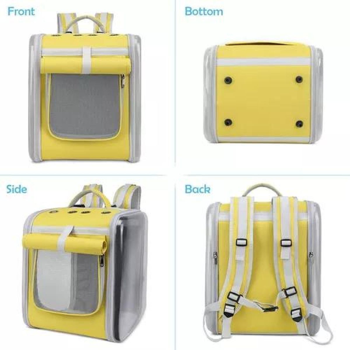 GENERICO - Bolso mochila porta  perros y gatos amarillo