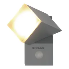 LUMENLUX - Aplique LED ZOA 8W con Sensor PIR IP54 Gris Claro 3000K