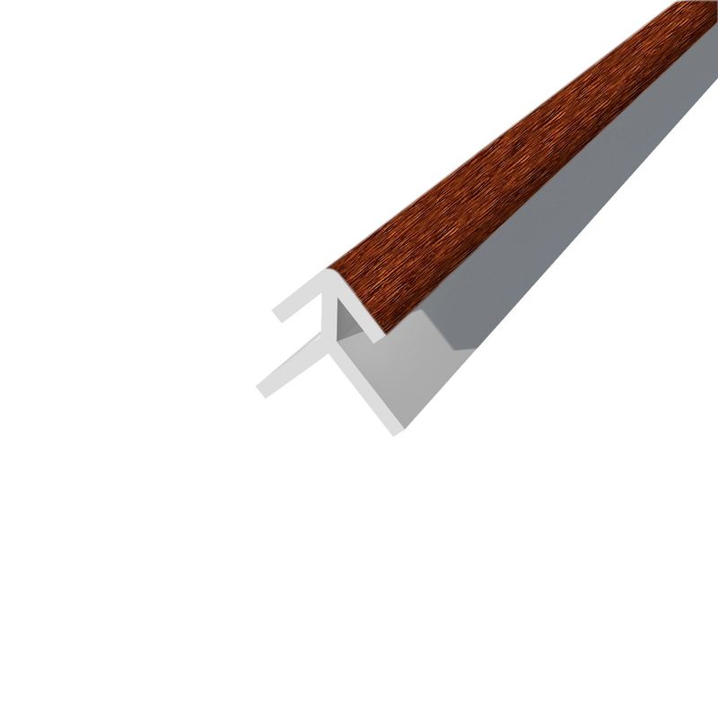 NOTWOOD - Perfil esquina exterior castaño - 300 cm / 8 uds