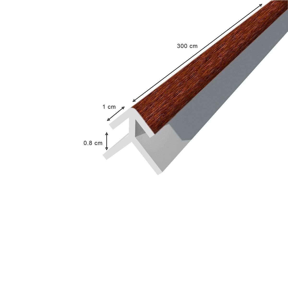 NOTWOOD - Perfil Esquinero - Castaño - 300 cm - PVC - Exterior - 4 uds