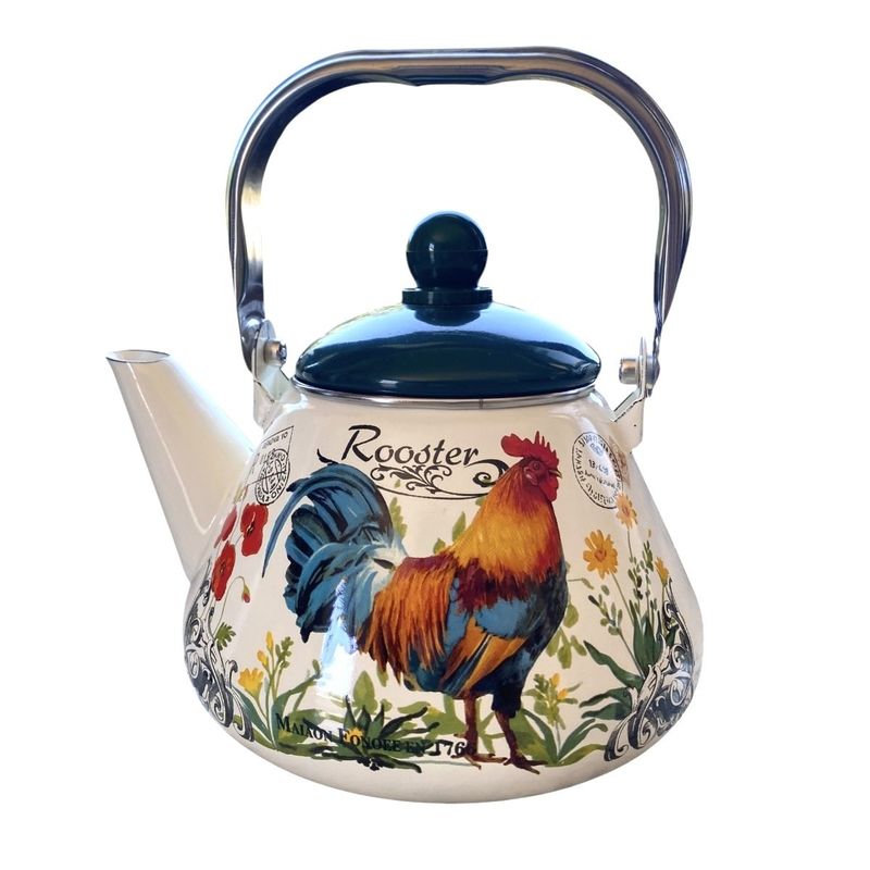 ALEPPO - Tetera Vintage Enlozada Rooster Marca Aleppo 1,5 Lts..