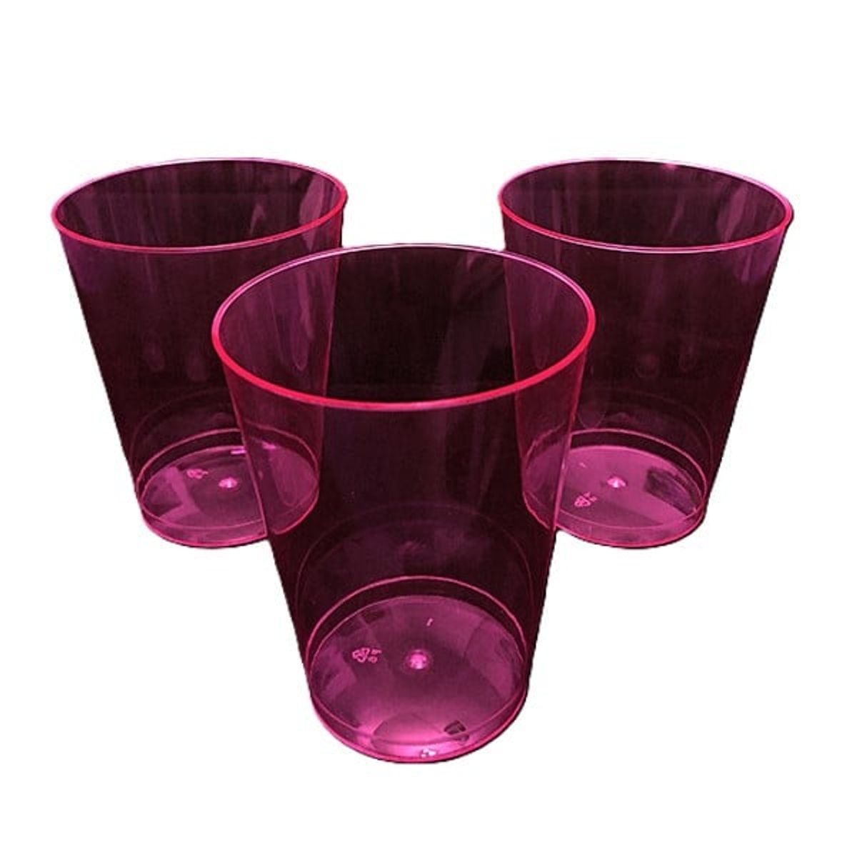 GENERICO - VASO ACRILICO 230 ML NEON FUCSIA X10 PCS X1 UNI