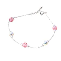 Pulsera de Plata Con Cristales Swarovski