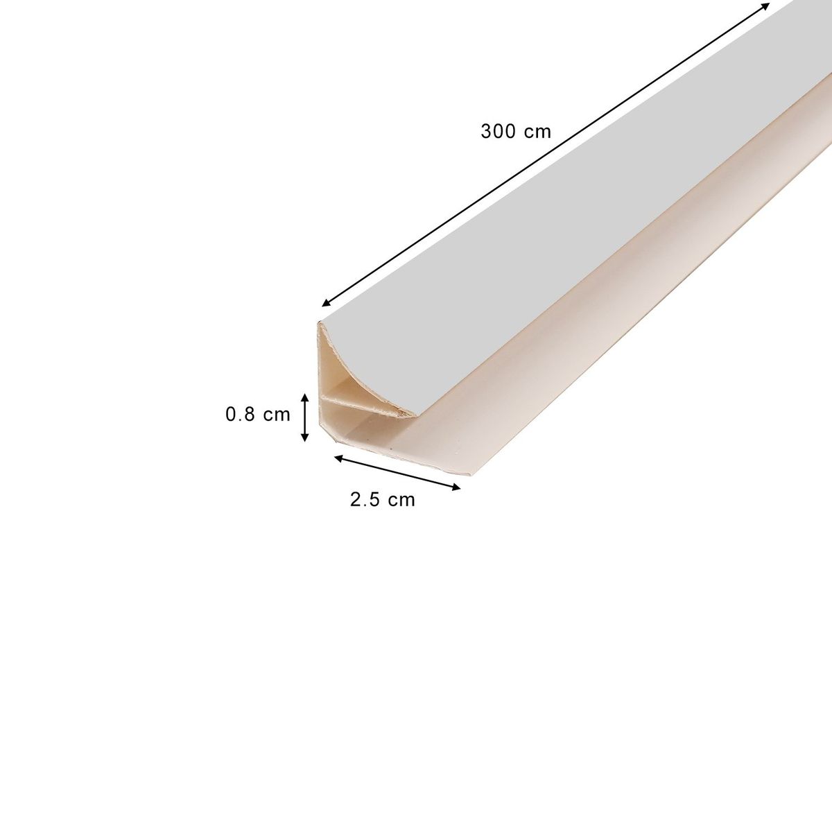 NOTWOOD - Perfil Cornisa blanca - 300 cm - 4 unidades