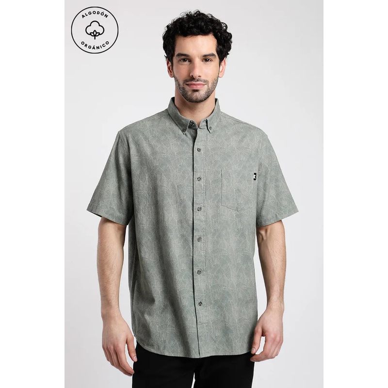 FROENS - Camisa Manga Corta Hombre Palmleaf Froens