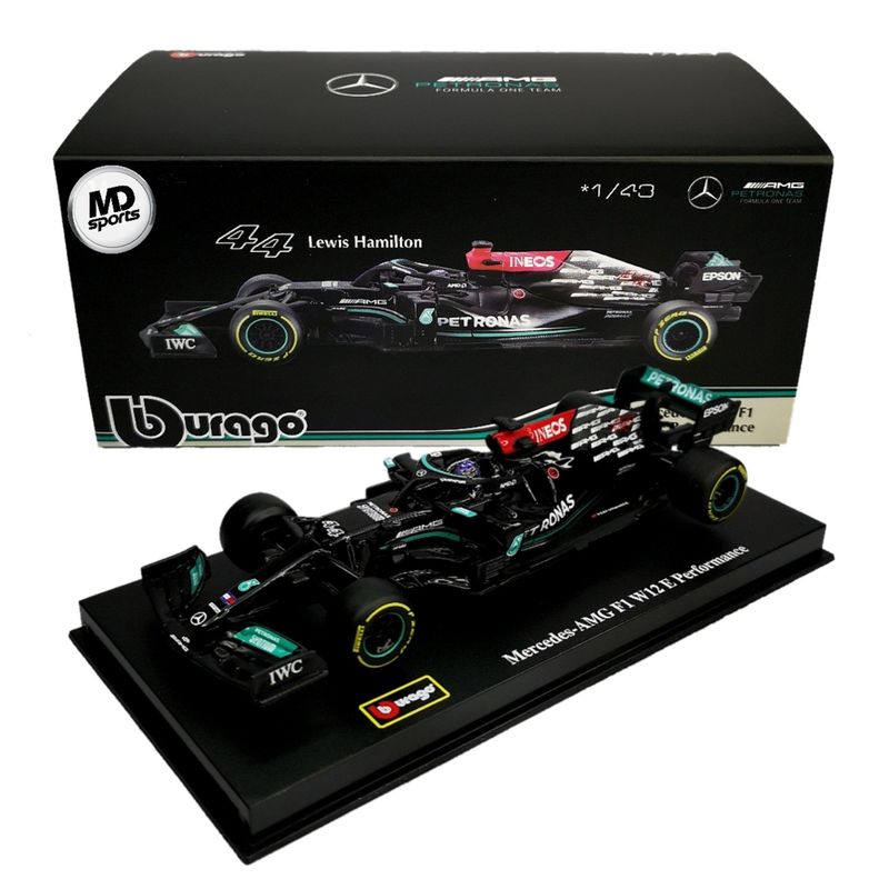 BBURAGO - Auto F1 Mercedes W12 2021 #44 Hamilton Caja Acrilica 1:43