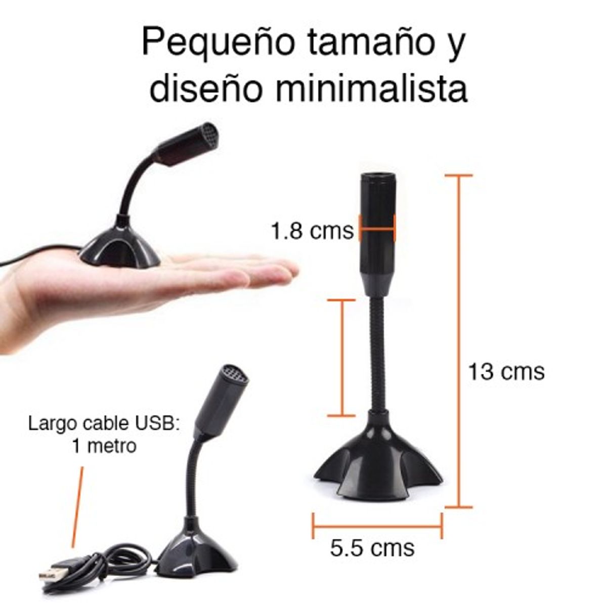 GENERICO - Mini Micrófono Para Laptop Notebook Escritorio USB 2.0