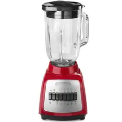BLACK+DECKER - Licuadora Black + Decker 550w 4 Cuchillas, Jarra De Vidrio 1,25 L