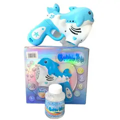 GENERICO - Pistola Musical Automática Lanzador De Burbujas Ballena Azul