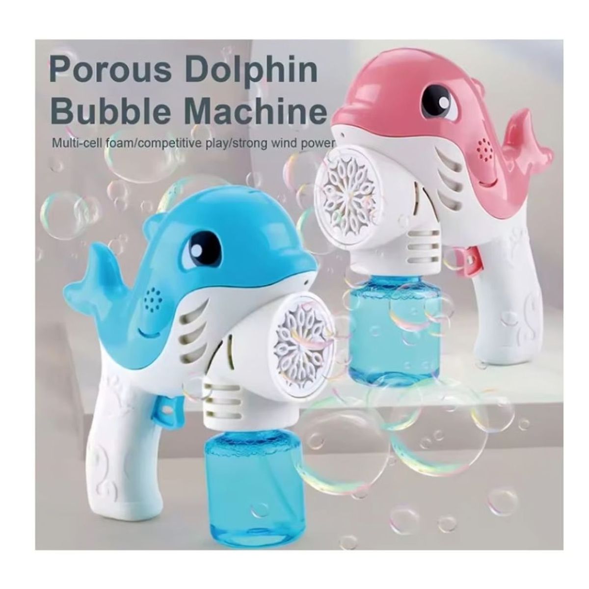 GENERICO - Pistola Musical Automática Lanzador De Burbujas Ballena Azul