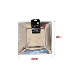 GENERICO - PLATOS PARA FIESTA 23 CM x 23 CM 6 PCS