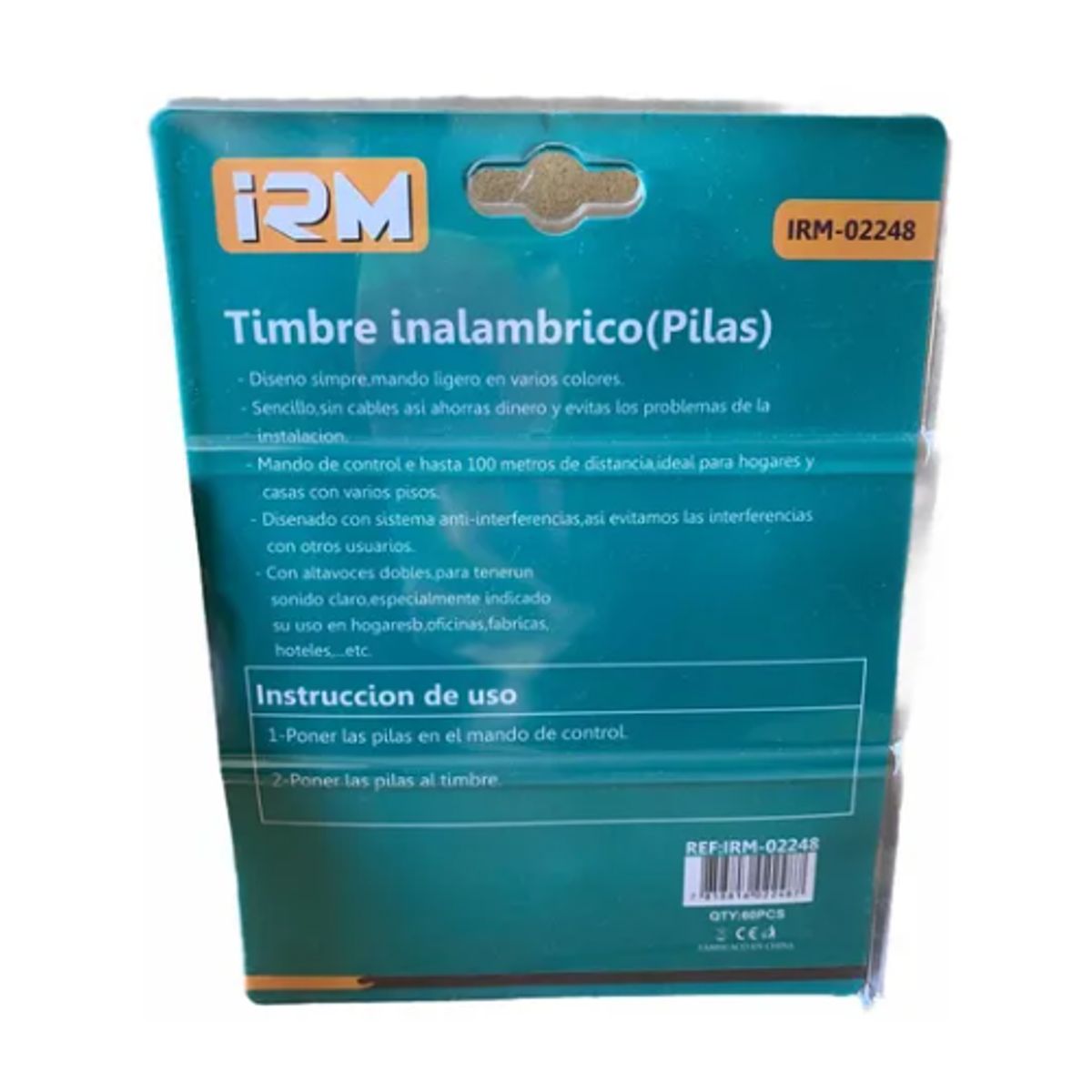 GENERICO - Timbre Inalámbrico Portátil Sin Cables Fácil Instalación