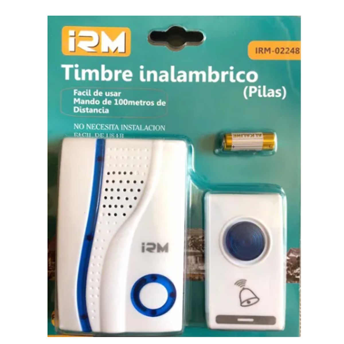 GENERICO - Timbre Inalámbrico Portátil Sin Cables Fácil Instalación