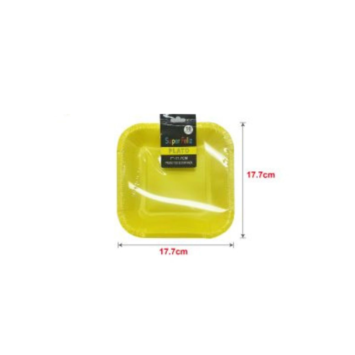 GENERICO - PLATOS PARA FIESTA 17 CM x 17 CM 10 PCS