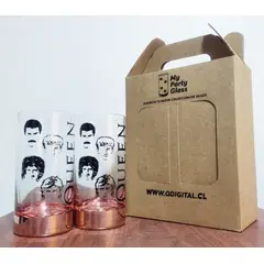 PERFECT CLASS - Set 2 Vasos Queen Cobrizados 500ml