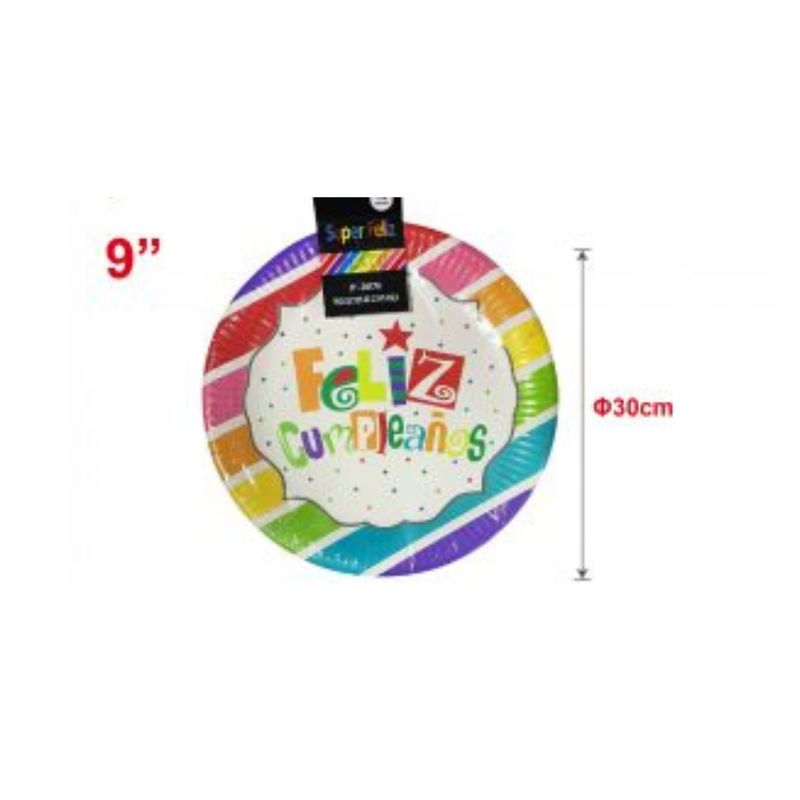 GENERICO - PLATOS PARA FIESTA 30 CM 10 PCS