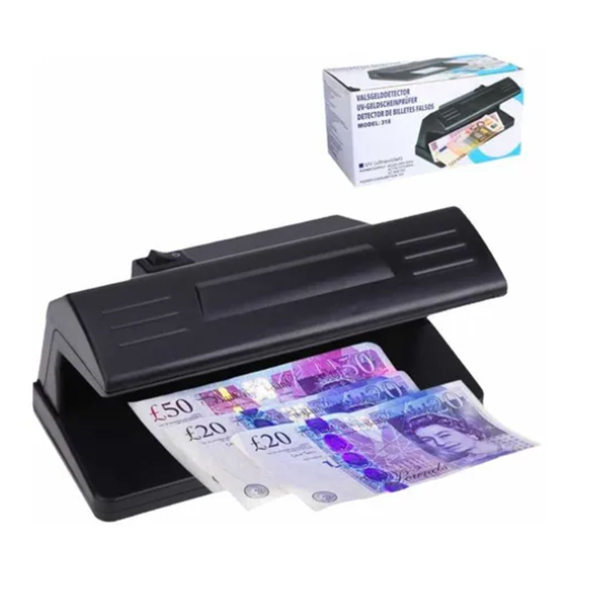 GENERICO - Detector De Dinero Falso Maquina Ultravioleta Detectora De Divisas