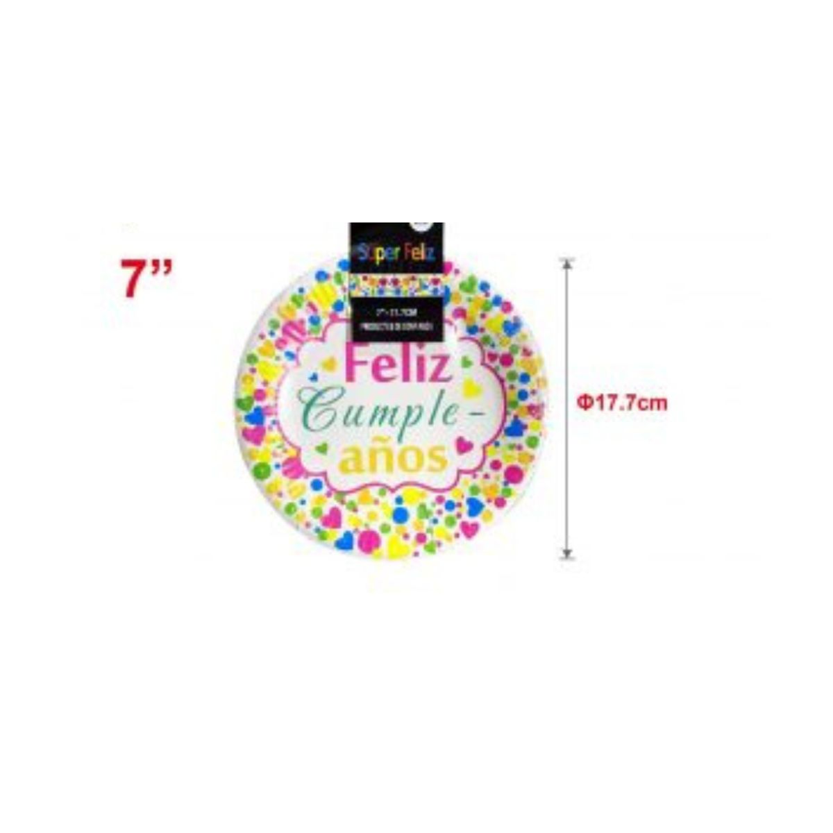 GENERICO - PLATOS PARA FIESTA 17 CM 10 PCS