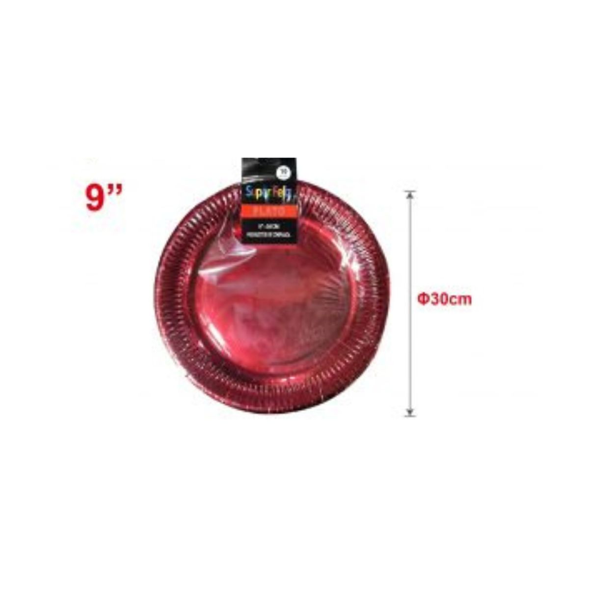 GENERICO - PLATOS PARA FIESTA 30 CM 10 PCS