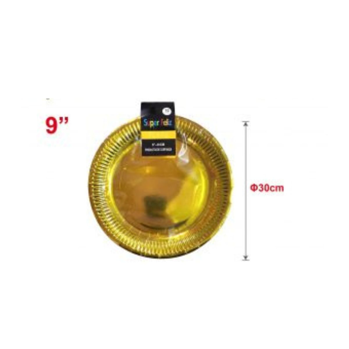 GENERICO - PLATOS PARA FIESTA 30 CM 10 PCS