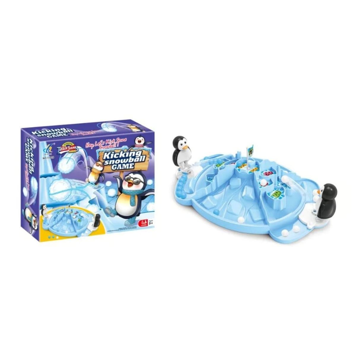 GENERICO - Juego De Mesa Snowball Pinguino 2 Jugadores