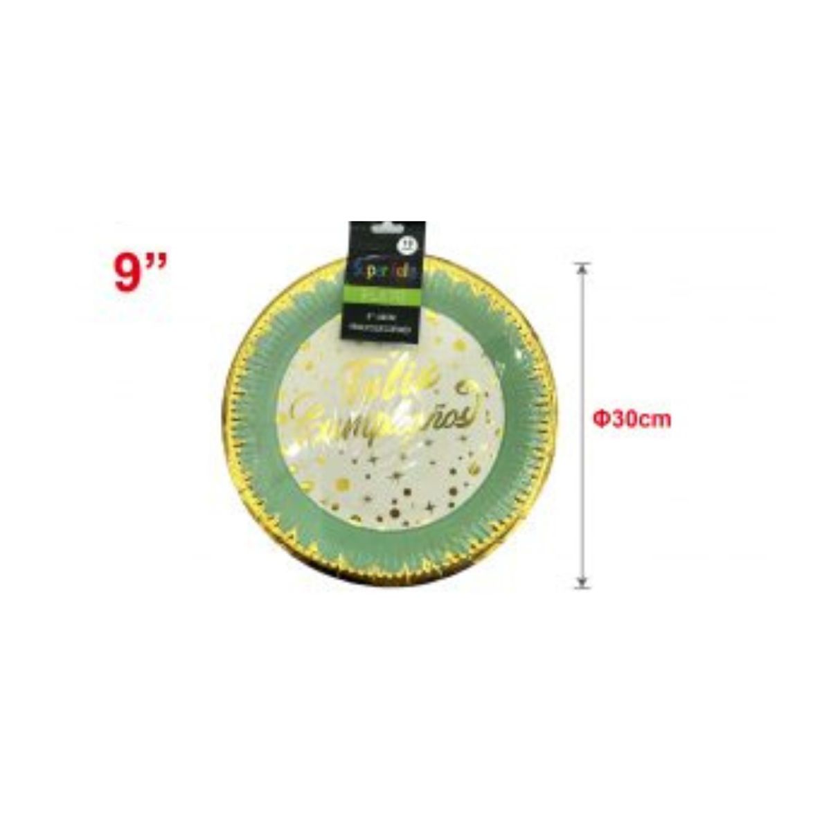 GENERICO - PLATOS PARA FIESTA 30 CM 10 PCS