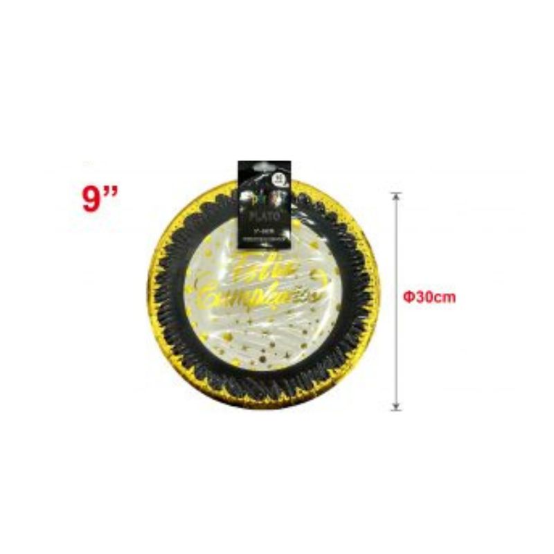 GENERICO - PLATOS PARA FIESTA 30 CM 10 PCS