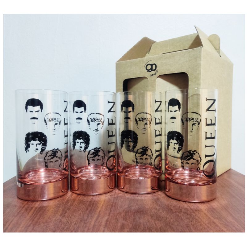 PERFECT CLASS - Set 4 Vasos Queen Cobrizados 500ml