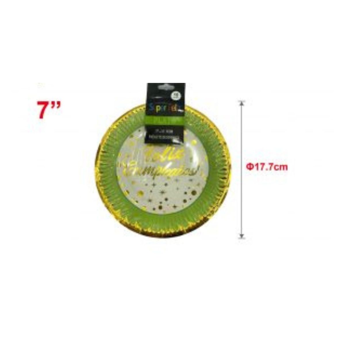 GENERICO - PLATOS PARA FIESTA 17 CM 10 PCS