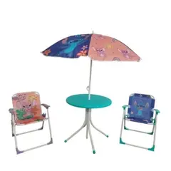 GENERICO - Set Playero Mesa + 2 Sillas + Quitasol Stitch