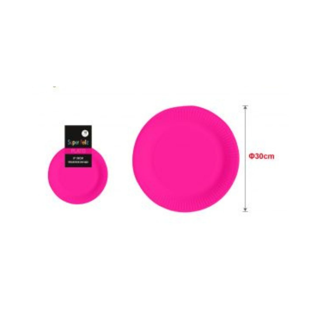 GENERICO - PLATOS PARA FIESTA 30 CM 10 PCS