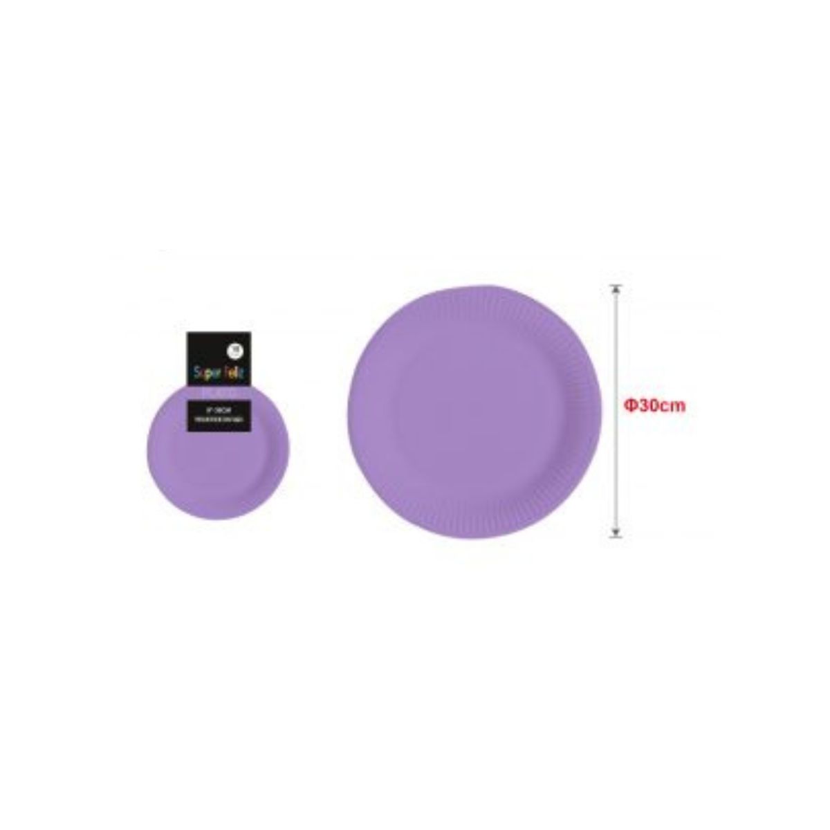 GENERICO - PLATOS PARA FIESTA 30 CM 10 PCS