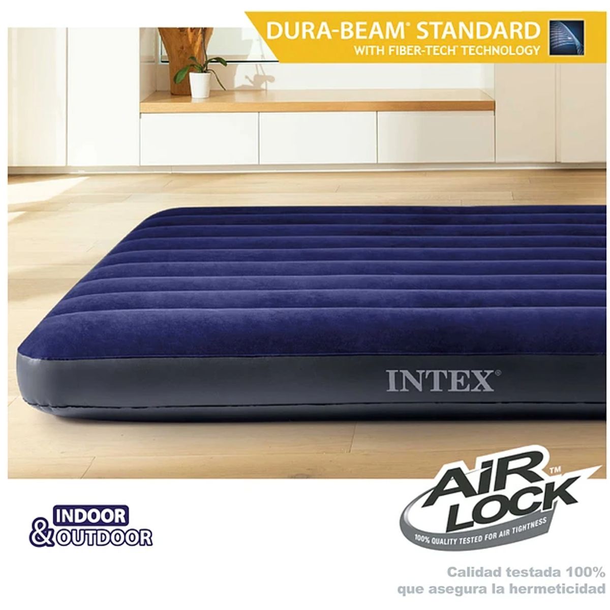 GENERICO - Colchón Inflable INTEX Para Dos Personas Peso Máximo 272Kg