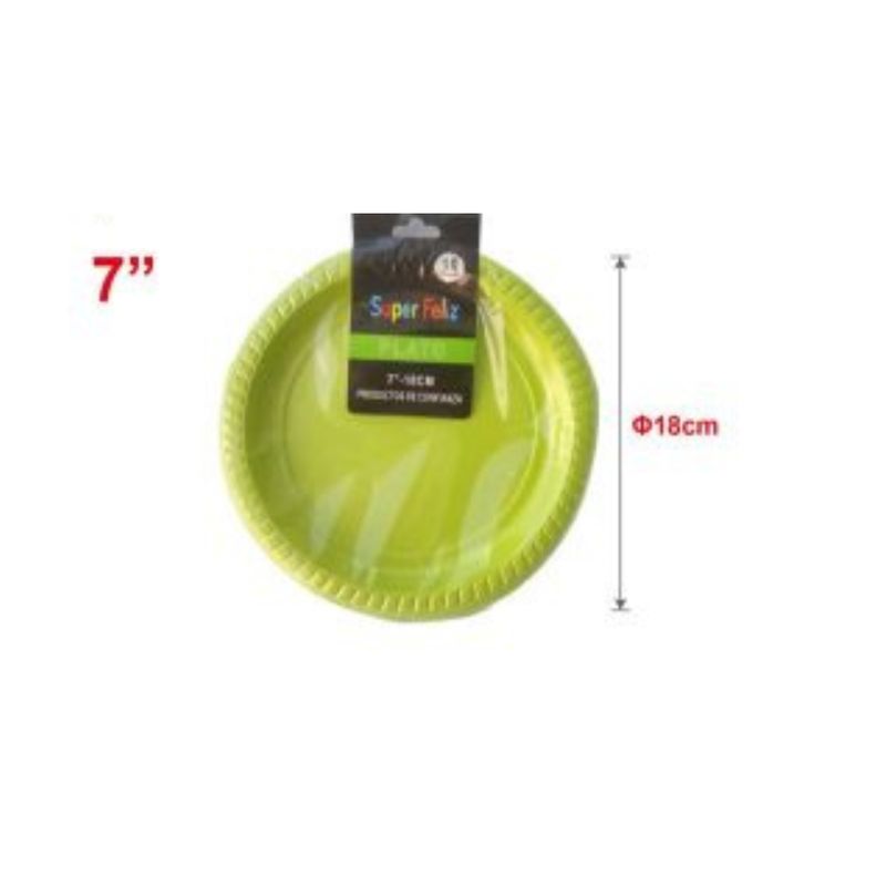 GENERICO - PLATOS PARA FIESTA 18 CM